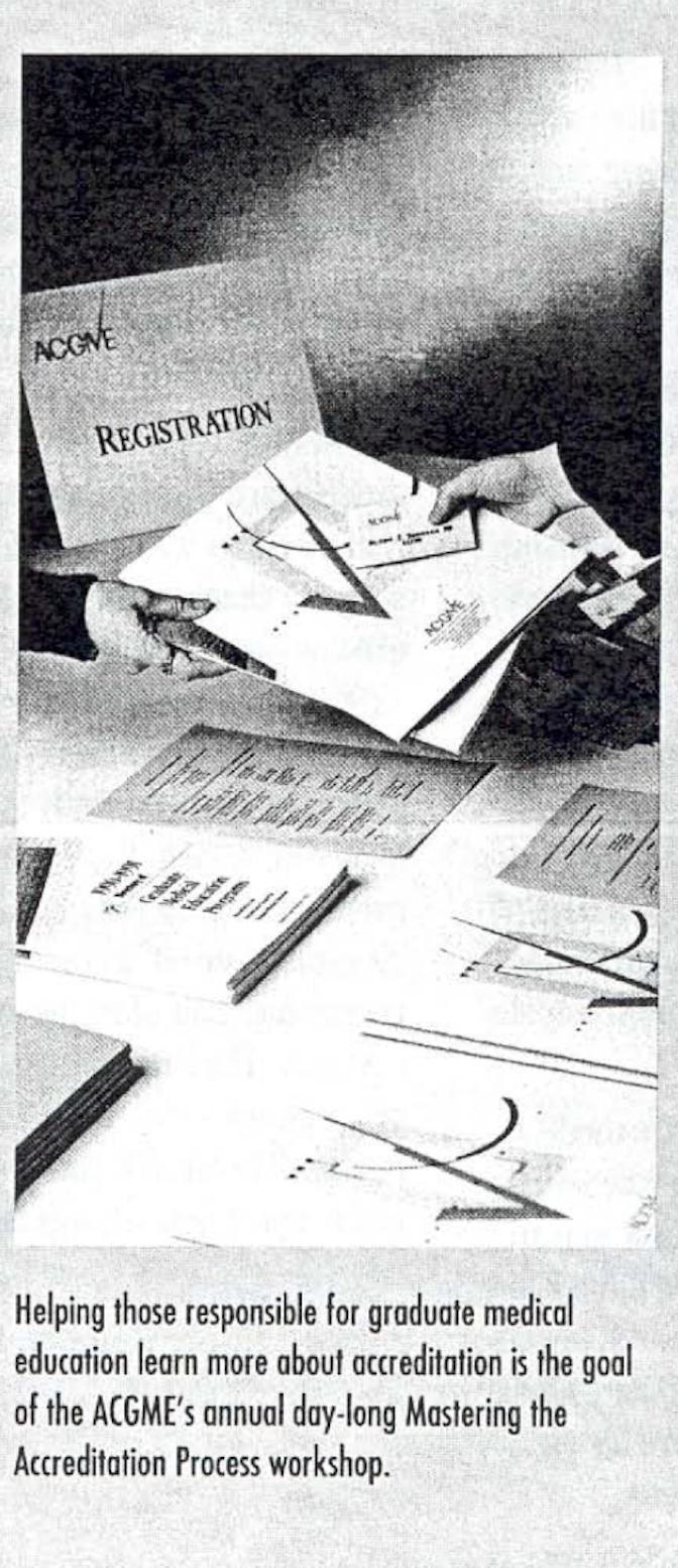 Materials from the 1990 Mastering the Accreditation Process workshop