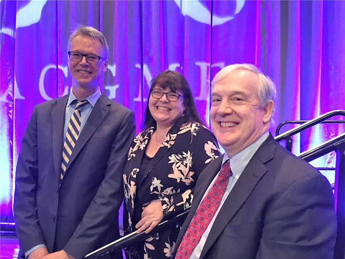 L to R: Dr. Stan Hamstra, Dr. Laura Edgar, and Dr. Eric Holmboe